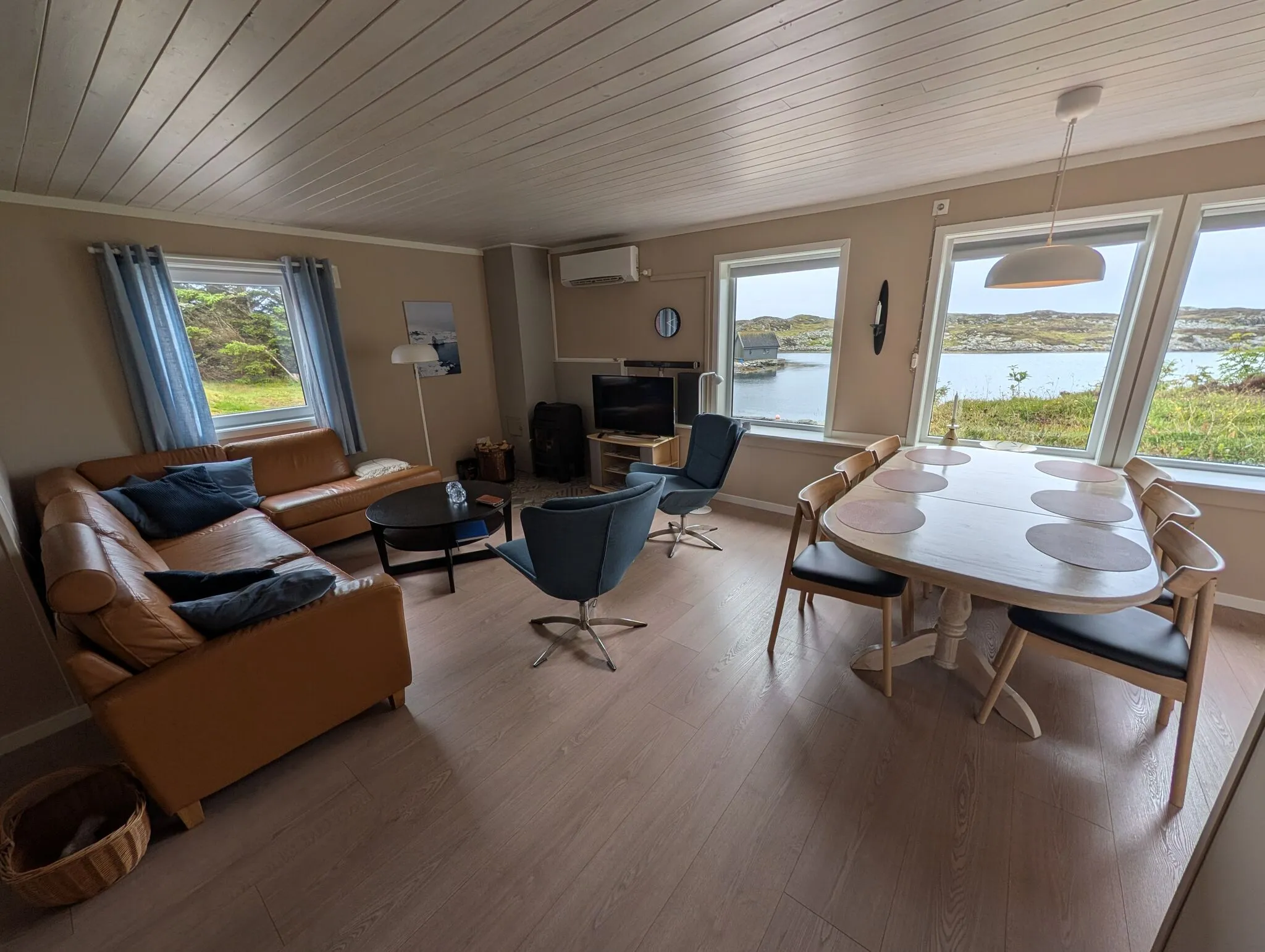 Stuen med vedovn